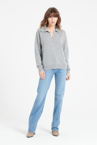 Polo loose en cachemire Mia 3 - Gris