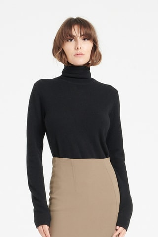 Pull slim en cachemire Lilly 3 - Noir