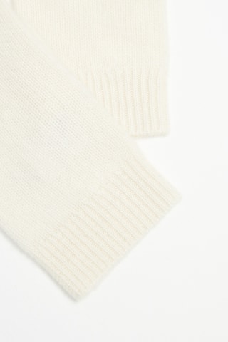 Gants en cachemire Uni 4 - Blanc