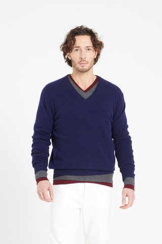 Pull oversize en cachemire Luke 1 - Bleu