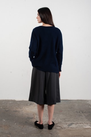 Pull oversize en cachemire Hana 1 - Bleu