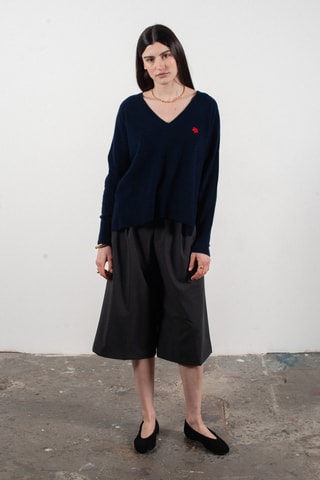 Pull oversize en cachemire Hana 1 - Bleu