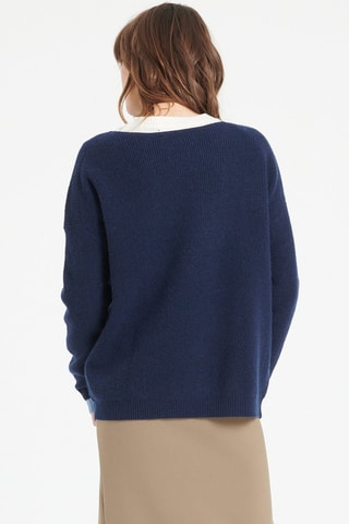 Pull ample en cachemire Lilly 25 - Bleu