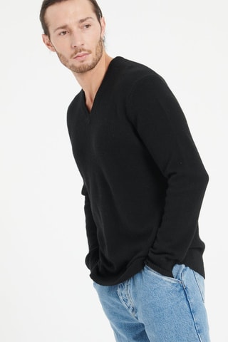 Pull ample en cachemire Luke 13 - Noir