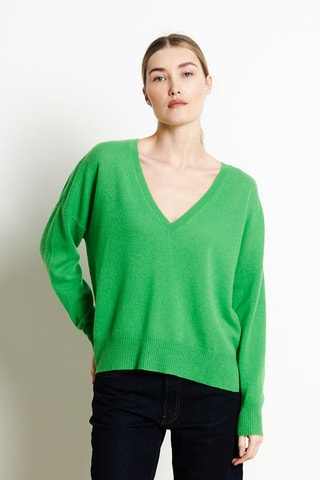 Pull réversible oversize en cachemire Ria 3 - Vert