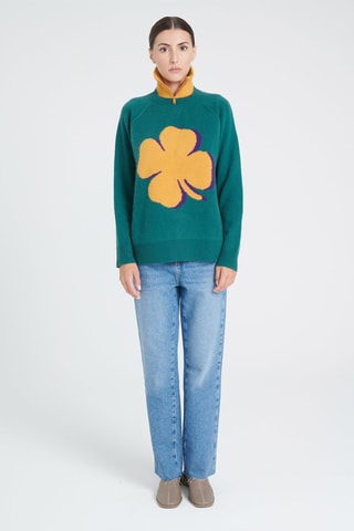 Pull ample en cachemire Zaya 10 - Vert