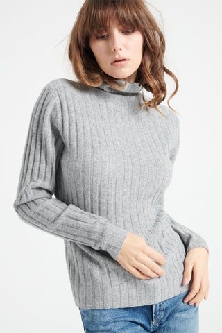 Pull ajusté en cachemire Lilly 15 - Gris