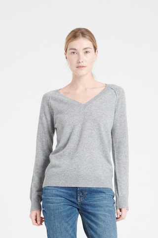 Pull oversize en cachemire Lilly 6 - Gris
