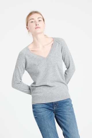Pull oversize en cachemire Lilly 6 - Gris