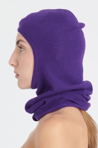 Cagoule en cachemire Uni 9 - Violet