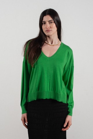 Pull oversize en laine et cachemire Kelly 10 - Vert