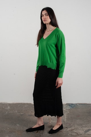 Pull oversize en laine et cachemire Kelly 10 - Vert