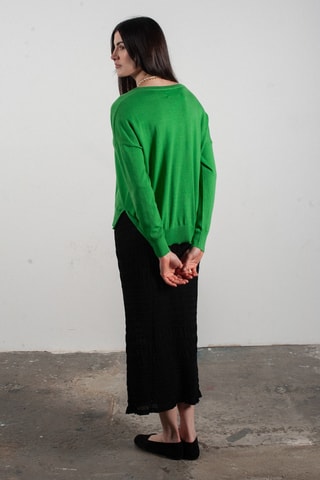 Pull oversize en laine et cachemire Kelly 10 - Vert