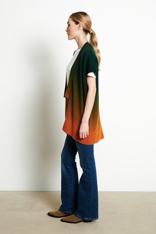 Kimono oversize en cachemire Ava 11 - Orange