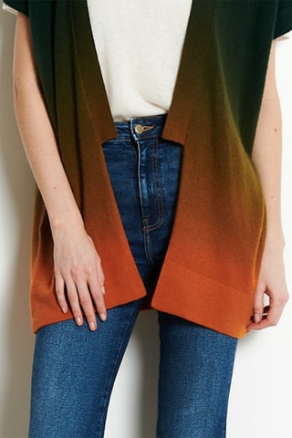 Kimono oversize en cachemire Ava 11 - Orange