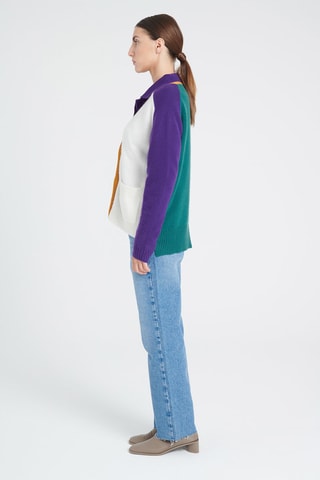 Cardigan ample en cachemire Zaya 16 - Violet