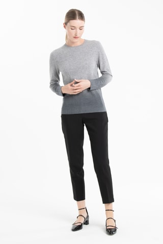 Pull slim en cachemire Mia 8B - Gris