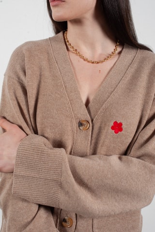Gilet oversize en cachemire et laine Hana 3 - Beige