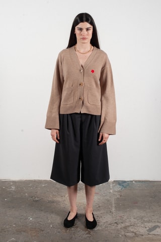 Gilet oversize en cachemire et laine Hana 3 - Beige