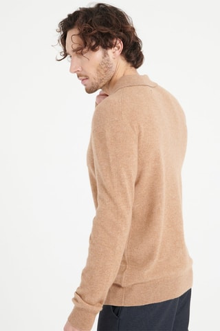 Polo ample relaxed en cachemire Luke 5 - Camel