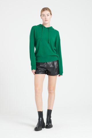 Sweat oversize en cachemire à capuche Mia 16 - Vert