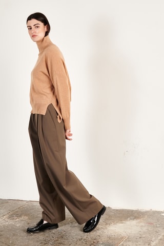 Pull oversize en cachemire Zaya 13 - Camel
