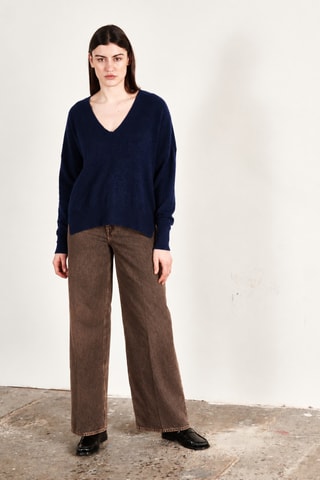 Pull oversize en cachemire Ria 3 - Bleu