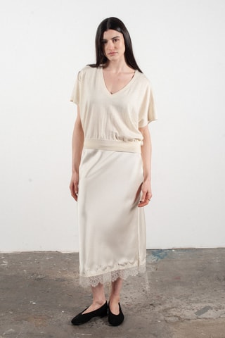 Pull oversize en laine et cachemire Kelly 6 - Blanc