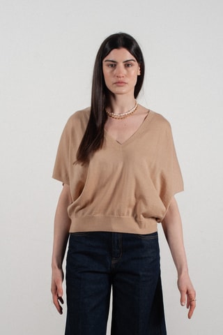 Pull oversize en laine et cachemire Kelly 6 - Beige