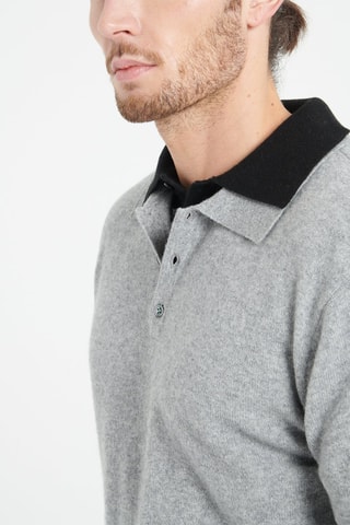 Polo ample relaxed en cachemire Luke 5 - Gris