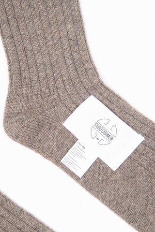 Chaussettes en cachemire Uni 13 - Gris
