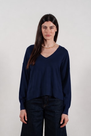 Pull oversize en laine et cachemire Kelly 10 - Bleu