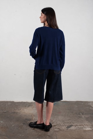 Pull oversize en laine et cachemire Kelly 10 - Bleu