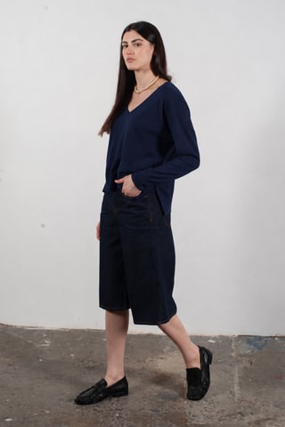 Pull oversize en laine et cachemire Kelly 10 - Bleu
