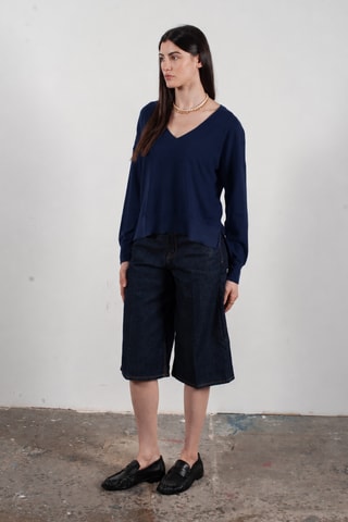 Pull oversize en laine et cachemire Kelly 10 - Bleu