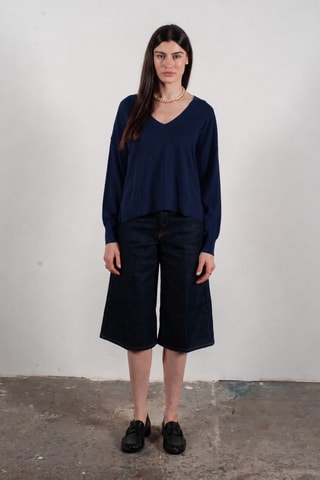 Pull oversize en laine et cachemire Kelly 10 - Bleu