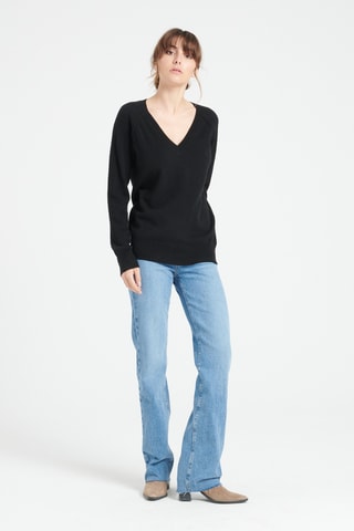 Pull oversize en cachemire Lilly 6 - Noir
