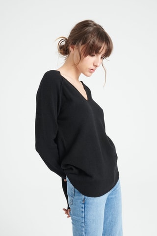 Pull oversize en cachemire Lilly 6 - Noir