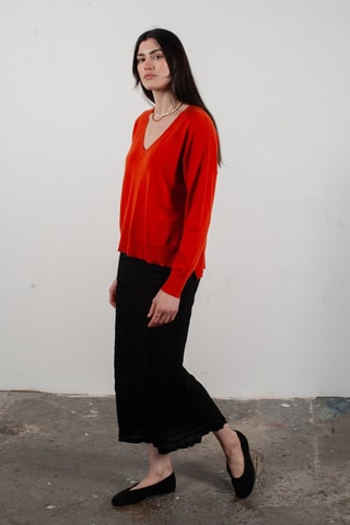 Pull oversize en laine et cachemire Kelly 10 - Orange