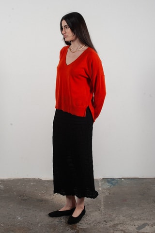 Pull oversize en laine et cachemire Kelly 10 - Orange