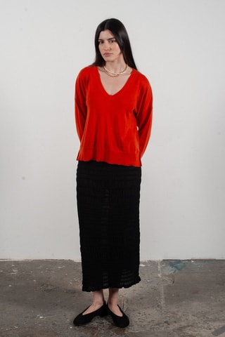Pull oversize en laine et cachemire Kelly 10 - Orange