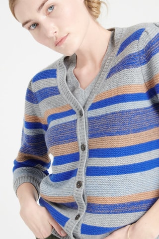 Cardigan ample en cachemire Mia 11 - Gris