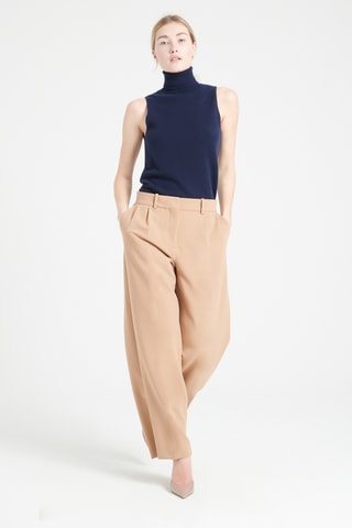 Pull slim en cachemire sans manches Lilly 13 - Bleu