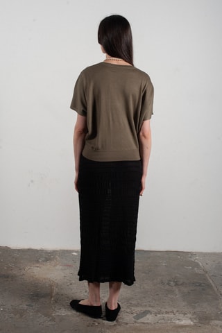 Pull oversize en laine et cachemire Kelly 6 - Kaki