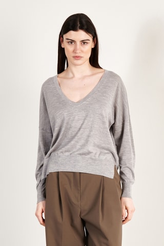 Pull oversize en laine et cachemire Kelly 10 - Gris
