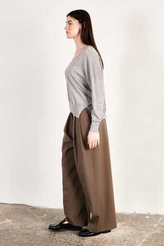 Pull oversize en laine et cachemire Kelly 10 - Gris