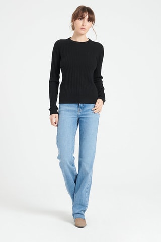Pull ajusté en cachemire Lilly 16 - Noir