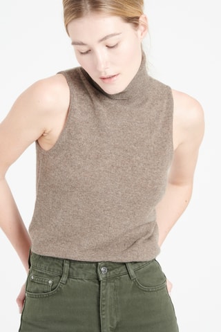 Pull slim en cachemire sans manches Lilly 13 - Gris