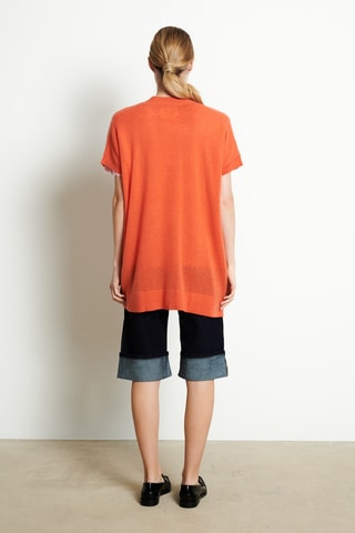 Gilet oversize en cachemire Ria 4 - Orange