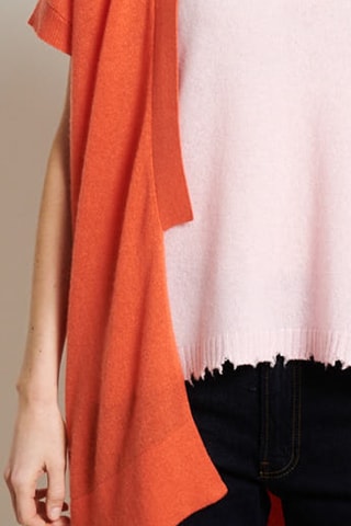 Gilet oversize en cachemire Ria 4 - Orange